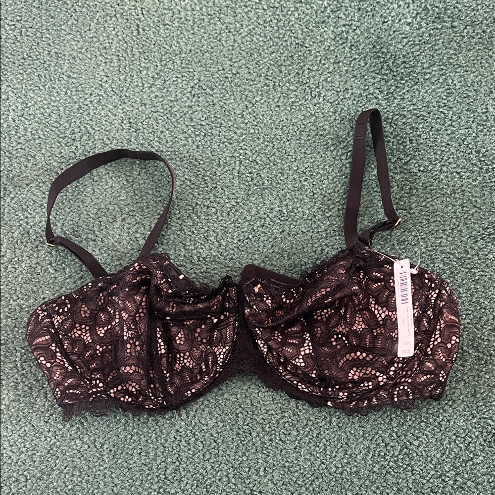 Soma Black Lace balconette Bra